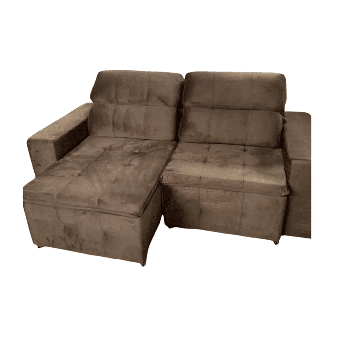 Sofá Retrátil e Reclinável Inovaflex Smart Milenium 3 Lugares Marrom