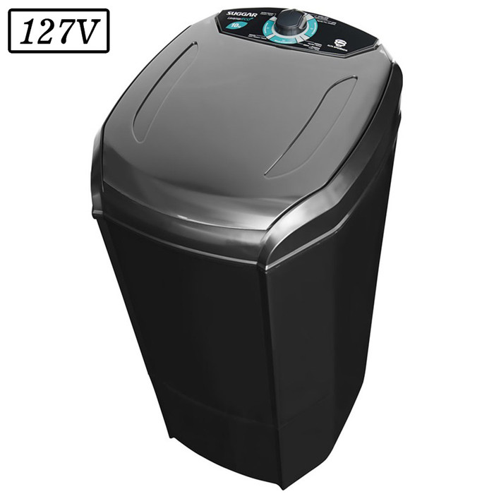 Tanquinho de Lavar Roupa Lavamax Eco 10Kg Desligamento Automático Suggar Preto