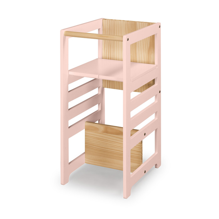 Torre de Aprendizagem Montessoriana 4 em 1 Rosa