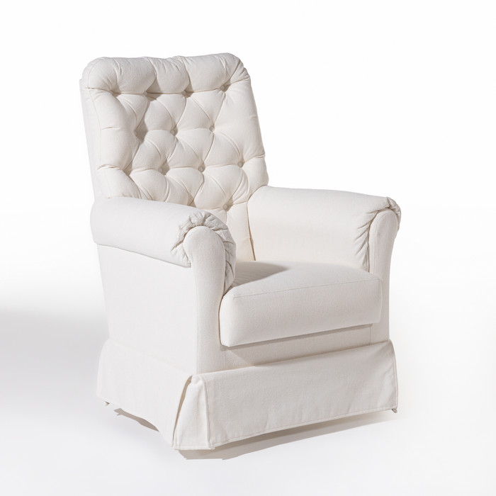 Poltrona de Amamentação Mommy com Balanço Bouclé Branco