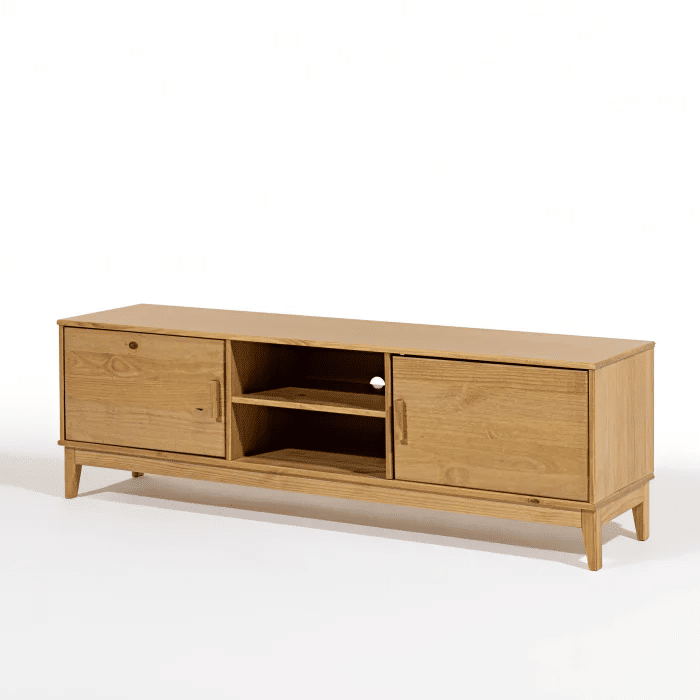 Rack para TV Alamo em Madeira Natural