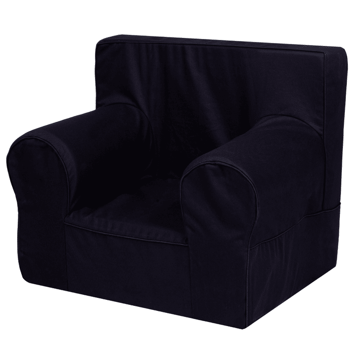 Mini Sofá Poltrona Infantil Azul Marinho de Espuma com Alça de Transporte e Capa Lavável
