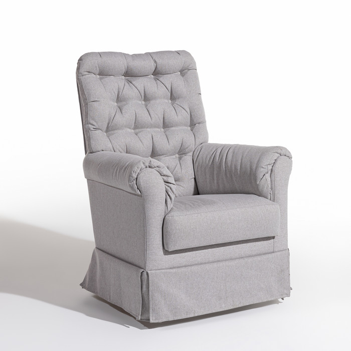 Poltrona de Amamentação Mommy com Balanço Linho Cinza