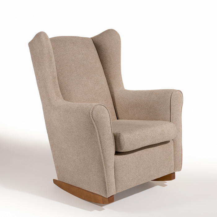 Poltrona de Amamentação Cloud com Balanço Bouclé Bege