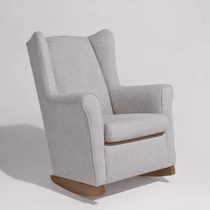 Poltrona de Amamentação Cloud com Balanço Linho Cinza