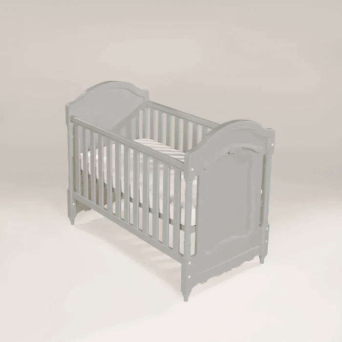 Berço Americano Lilie Clássico 2 em 1 na Cor Cinza Lunar