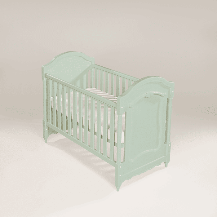 Berço Americano Lilie Clássico 2 em 1 na Cor Verde Menta