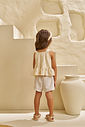 CONJUNTO BATA PEPLUM EM LAISE E SHORTS EM ALFAIATARIA SUMMER RIVIERA