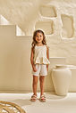 CONJUNTO BATA PEPLUM EM LAISE E SHORTS EM ALFAIATARIA SUMMER RIVIERA