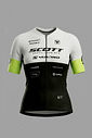 CAMISA AERO FEMININA EQUIPE SCOTT BRANCO/PRETO