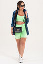 Conjunto Feminino Fitness Básico Bermuda e Top - Verde Mint