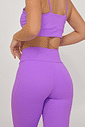 Conjunto Feminino Fitness Básico Legging e Top - Roxo Magic