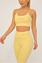 Conjunto Feminino Fitness Básico Legging e Top - Amarelo