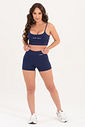Conjunto Feminino Fitness Básico Shorts e Top - Marinho