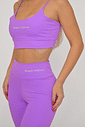 Conjunto Feminino Fitness Básico Legging e Top - Roxo Magic