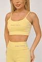 Top Feminino Fitness Básico Poliamida - Amarelo Top Feminino Fitness Básico Poliamida - Amarelo