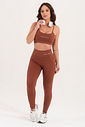 Conjunto Feminino Fitness Básico Legging e Top - Coffee Âmbar Conjunto Feminino Fitness Básico Legging e Top - Coffee Âmbar