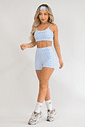 Conjunto Feminino Fitness Básico Shorts e Top - Azul Polar