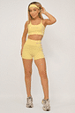 Shorts Feminino Fitness Básico Poliamida - Amarelo Shorts Feminino Fitness Básico Poliamida - Amarelo