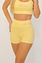 Conjunto Feminino Fitness Básico Shorts e Top - Amarelo
