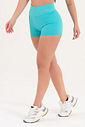 Conjunto Feminino Fitness Básico Shorts e Top - Azul Tiffany