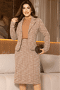 CONJUNTO MALHA TWEED CASACO E SAIA - 04643