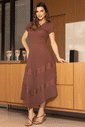 VESTIDO MALHA TEXTURIZADA COM RENDA CHANTILLY - 14541