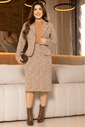 CONJUNTO MALHA TWEED CASACO E SAIA - 04643