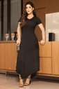 VESTIDO MALHA TEXTURIZADA COM RENDA CHANTILLY - 14541