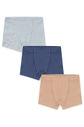 Kit 3 Peças Boxer Infantil Menino - 1 Bege Kraft, 1 Azul Anil Luar e 1 Azul Anil Escuro Kit 3 Peças Boxer Infantil Menino - 1 Bege Kraft, 1 Azul Anil Luar e 1 Azul Anil Escuro