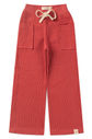 Calça Wide Leg Infantil Menina Moletom Texturizado Algodão Sustentável - Vermelho Cedro Calça Wide Leg Infantil Menina Moletom Texturizado Algodão Sustentável - Vermelho Cedro