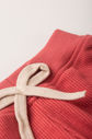 Shorts Menina Moletom Texturizado Algodão Sustentável - Vermelho Cedro