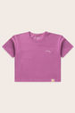 Conjunto Menina Blusa Box Manga Curta Lilás Lavanda e Saia com Shorts Lilás Lavanda Conjunto Menina Blusa Box Manga Curta Lilás Lavanda e Saia com Shorts Lilás Lavanda