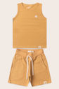 Conjunto Menino Regata Amarelo Âmbar e Bermuda Amarelo Âmbar Conjunto Menino Regata Amarelo Âmbar e Bermuda Amarelo Âmbar