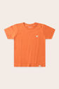 Camiseta Menino 100% Algodão - Laranja Tangerina
