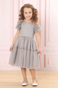 Vestido de tule cinza com brilho Vestido de tule cinza com brilho