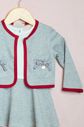 Conjunto vestido e cardigan com laços Conjunto vestido e cardigan com laços