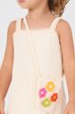 Vestido com bolsa det. de florzinhas