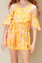Macacão de viscose floral Macacão de viscose floral
