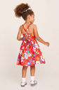 Vestido estampado com amarração nas costas Vestido estampado com amarração nas costas