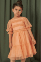 Vestido de tule poá veludo Vestido de tule poá veludo