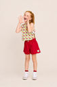 Conjunto blusa estampa de frutas e short liso Conjunto blusa estampa de frutas e short liso