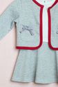 Conjunto vestido e cardigan com laços Conjunto vestido e cardigan com laços