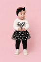 Conjunto Body Com Silk e Legging Com Babado De Tule Conjunto Body Com Silk e Legging Com Babado De Tule