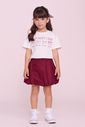 Conjunto T`Shirt De Meia Malha E Saia Balonê De Tricoline Conjunto T`Shirt De Meia Malha E Saia Balonê De Tricoline