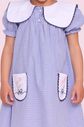 Vestido Xadrez Com Bolsos Bordados Vestido Xadrez Com Bolsos Bordados