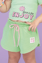 Conjunto blusa canelada, regata canelada e short de moletinho Conjunto blusa canelada, regata canelada e short de moletinho