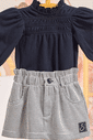 Conjunto body baby e saia preto e branca Conjunto body baby e saia preto e branca