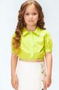 Camisa cropped de tricoline com strass Camisa cropped de tricoline com strass