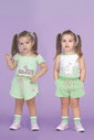 Conjunto blusa canelada, regata canelada e short de moletinho Conjunto blusa canelada, regata canelada e short de moletinho